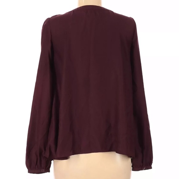 NWT Alice & UO Long Sleeve Burgundy Blouse - Picture 2 of 3